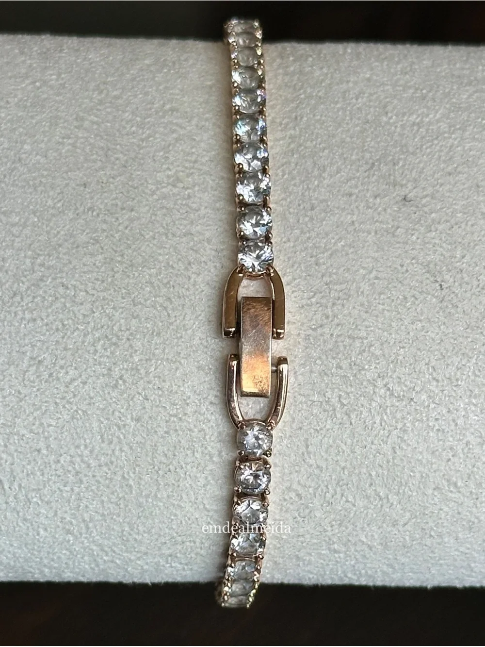 Swarovski Crystal Rose Gold Tennis Deluxe All Around Bracelet 5464948 - Picture 5 of 10